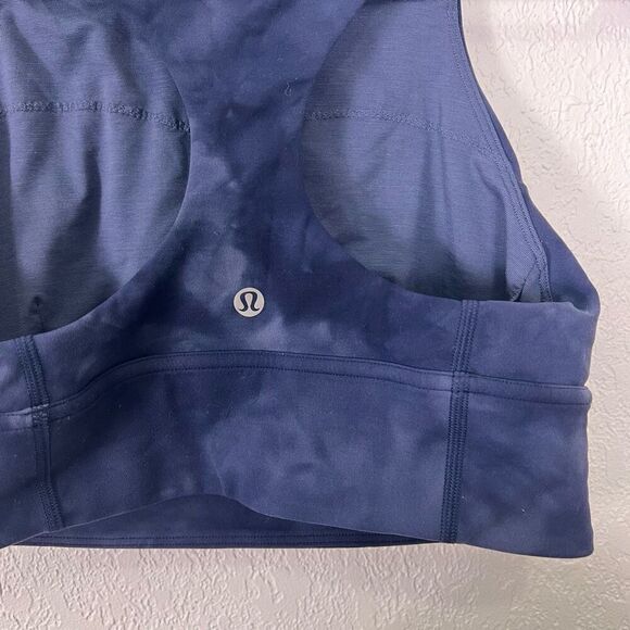 Lululemon Blue Tie Dye High Neckline Racerback Sports Bra - Picture 3 of 5